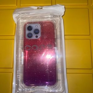 IPhone 12 Pro cover pink and purple with Glitter